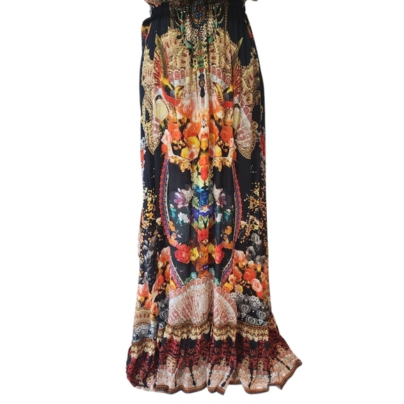 NWT Shahida Parides Luxury Embellished Multi-color Asymmetrical Hi-Lo Dress- M/L - Picture 9 of 16